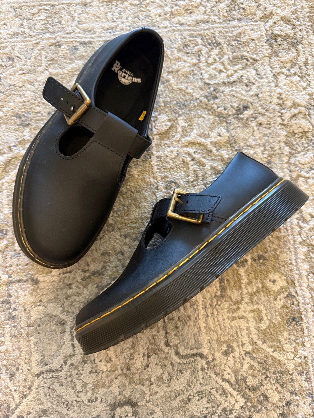 Dr. Martens Women’s Black Mary Jane Buckle Shoes - Zavala